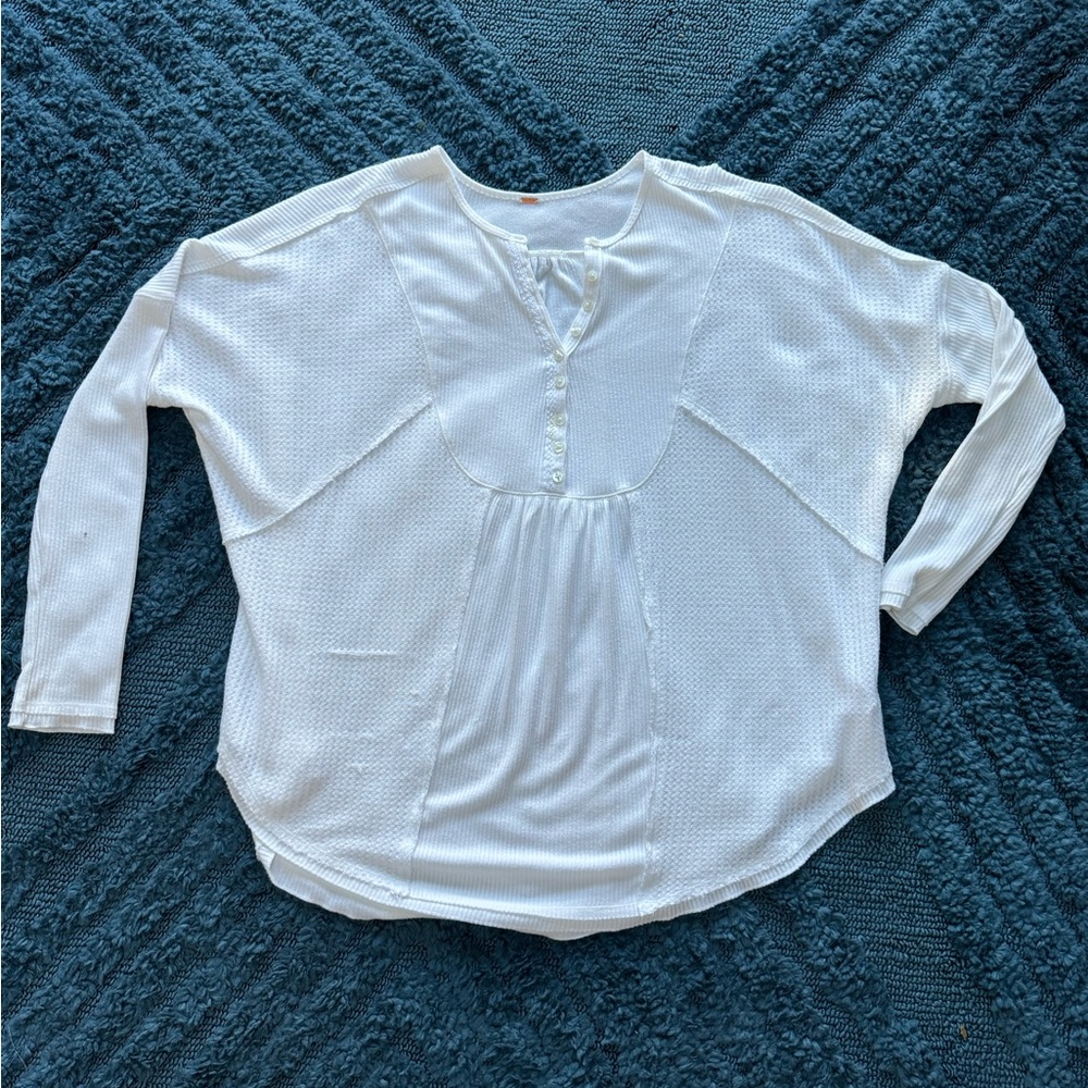 Free People Leo Henley Tee, size L, used condition